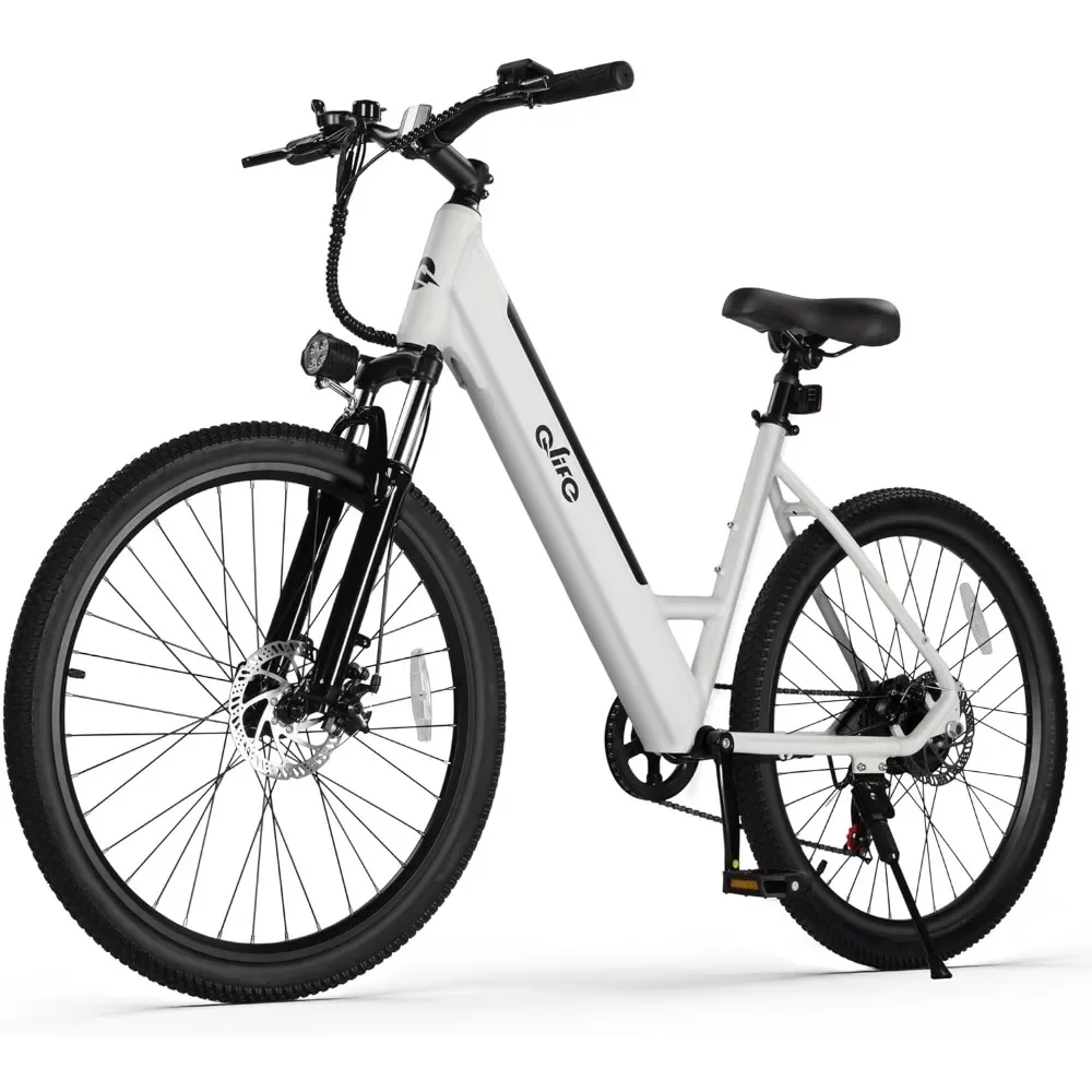 

Electric Bike, 26" Step-Through Ebike, Built-in Removable Battery, Peak 500W Motor Ebikes with 7 Speed Commuter, E Bicycle