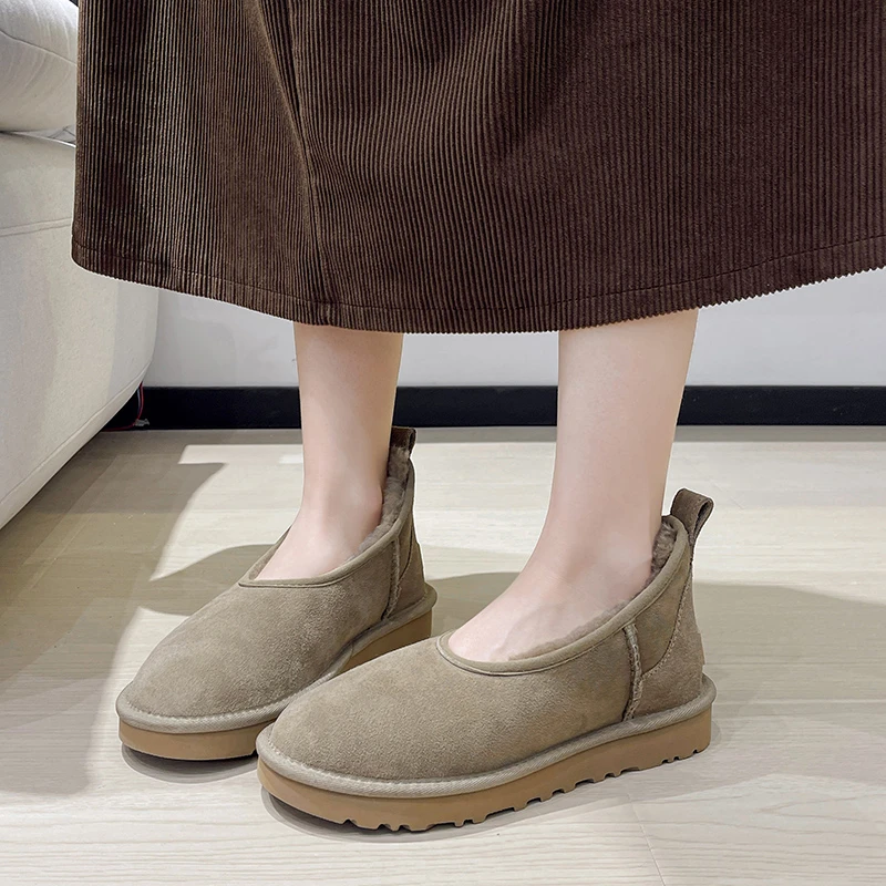 

2026 Women's Winter Shoe Fashion Plush Warm Casual Shoes High Quality Suede Cotton Shoes for Woman Designer Shoes Zapatos Mujer