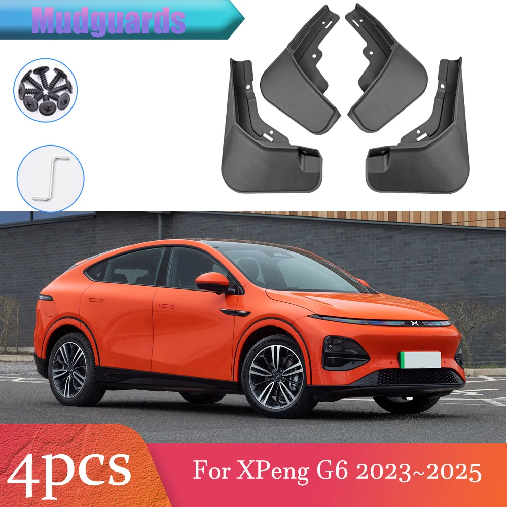 

Для XPeng G6 2023 ~ 2025 2024 PP Мягкий пластик Автомобильные колеса Брызговики Грязезащитный чехол Защитные крылья Запчасти для брызг Аксессуары 4 шт.