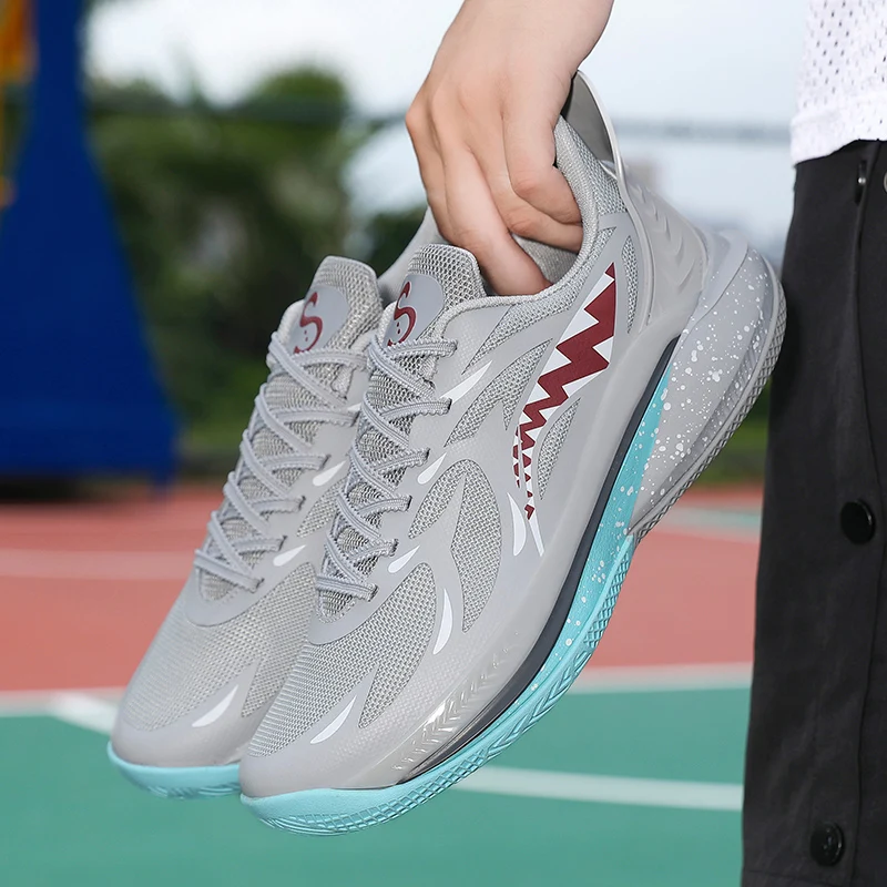 

2025New Breathable Comfortable High-Quality Big Kids Practical Basketball Shoes Lightweight Fashion Casual Sneakers Couple Style