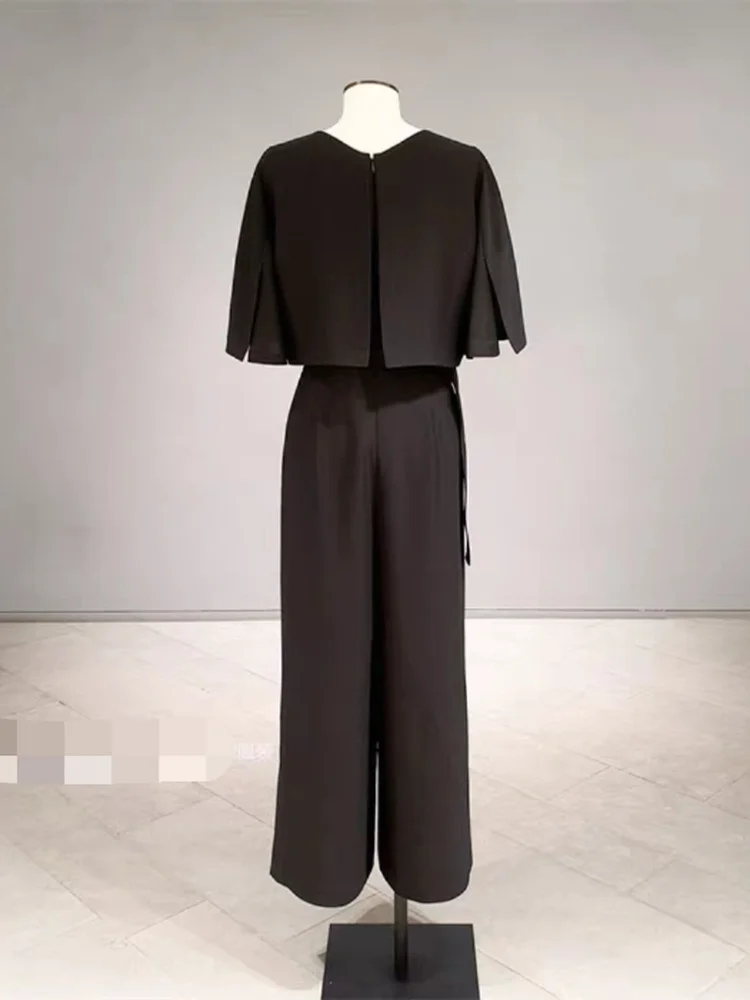 

Ele Faionable Loose High Waist Straight Leg Jumpsuit Korean Sle Summer New Arrival Casual Suit for Women