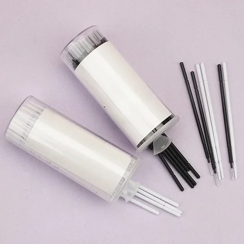 100 pçs descartável espiral rímel escova lidar com microbrush aplicador cílios escovas extensão dos cílios ferramentas de maquiagem escova de cílios