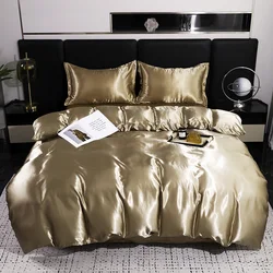 High-end Satin Duvet Cover Rayon Quilt Cover Full Twin King Size Quilt Cover 230*260  No Pillowcase Does Not Include Any Filler