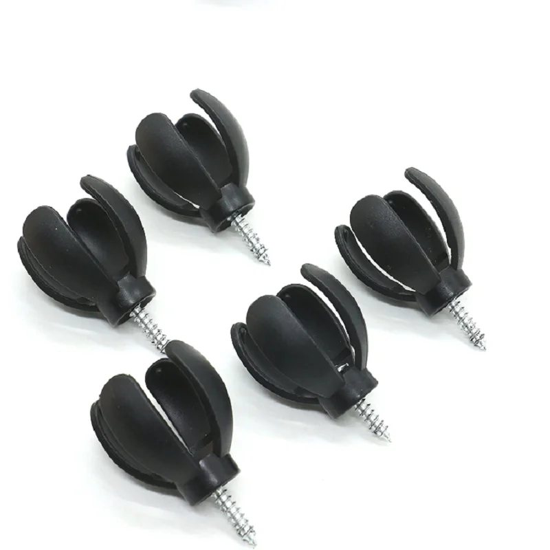 5 PCs Golf Ball Pick Up Tool Ball Pick Up Retriever Grabber Claw Sucker Tool for Putter Grip Professional Golf Accessory Black