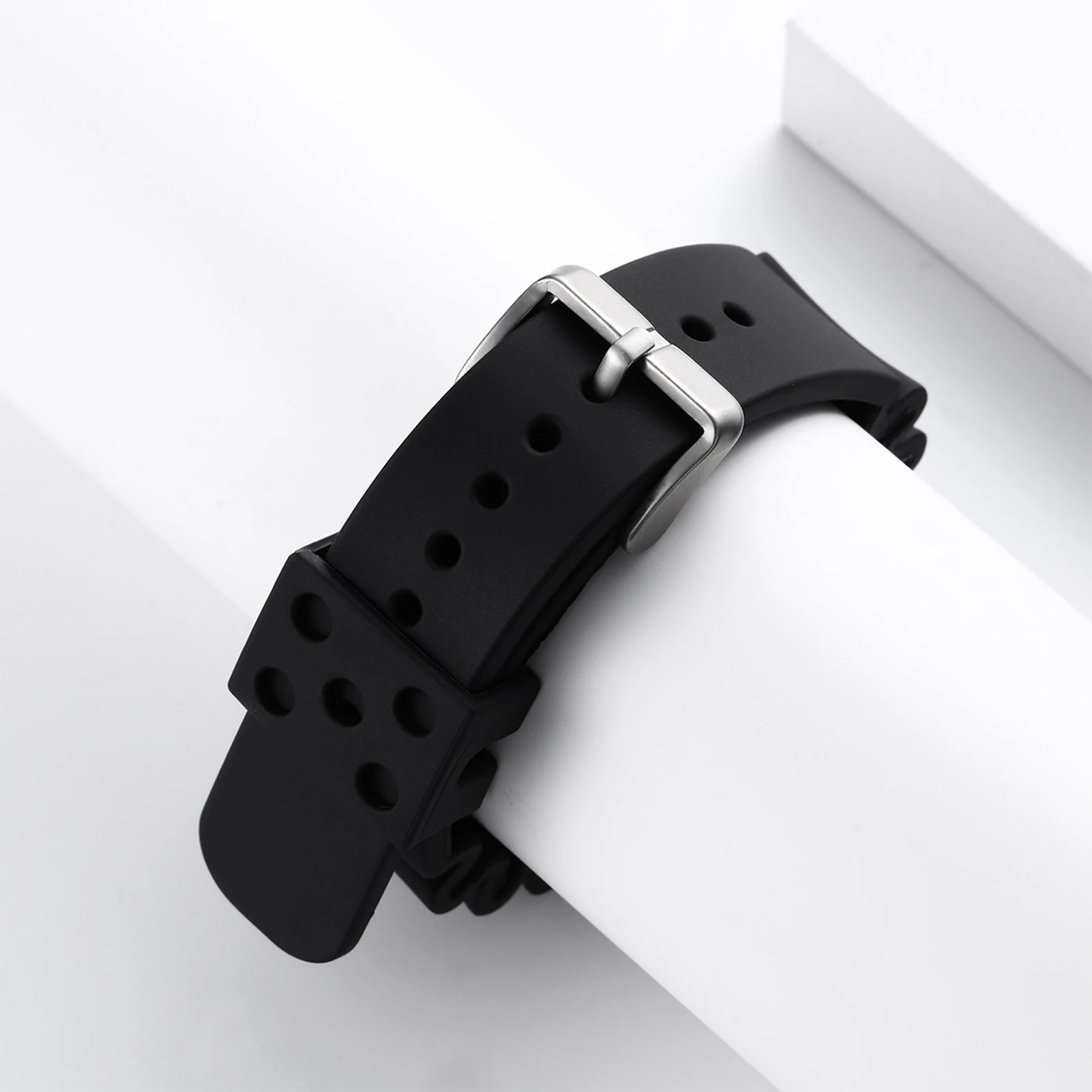 Addiesdive حزام ساعة اليد 20 مللي متر 22 مللي متر الفولاذ المقاوم للصدأ مشبك حزام مطاط قسط لينة المطاط أساور حزام الساعات الغوص الساعات
