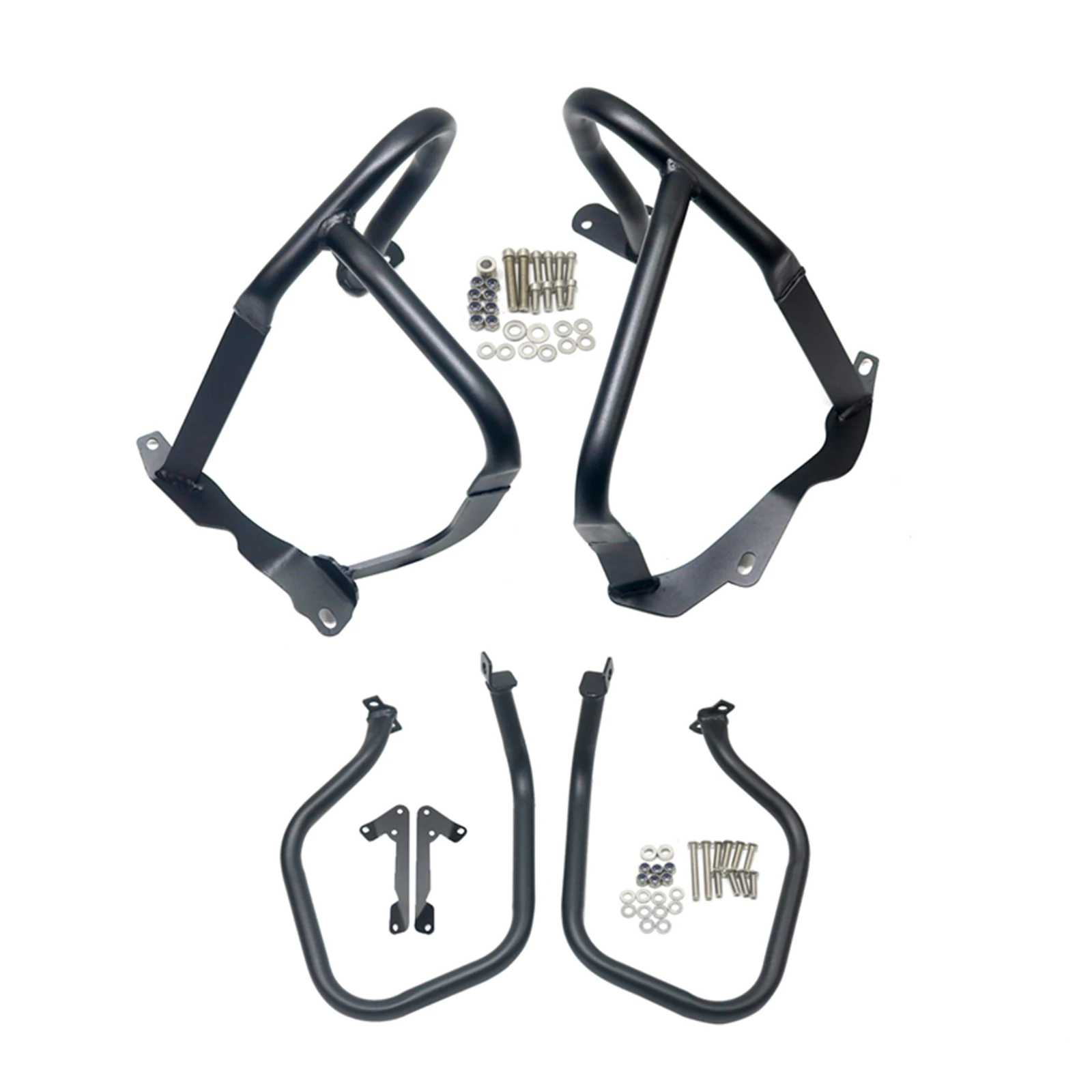 Motorcycle Front + Rear Engine Crash Protector Bar Bumper Guard Bracket Frame For BMW R1200RT 2014-2018