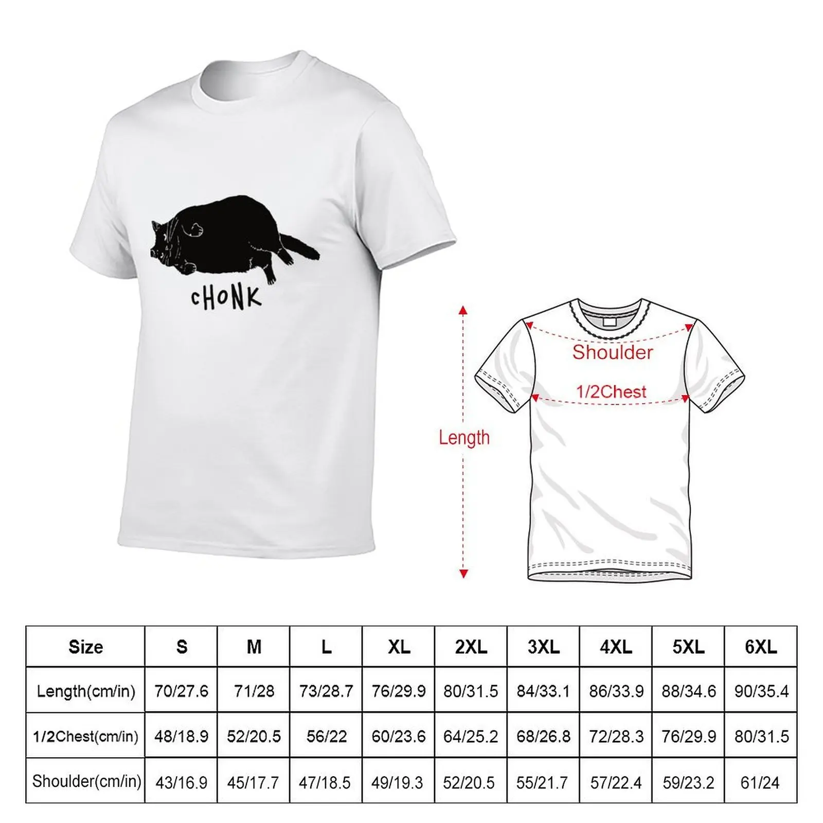 Black cat chonk T-Shirt vintage anime shirt topping t shirts for men pack