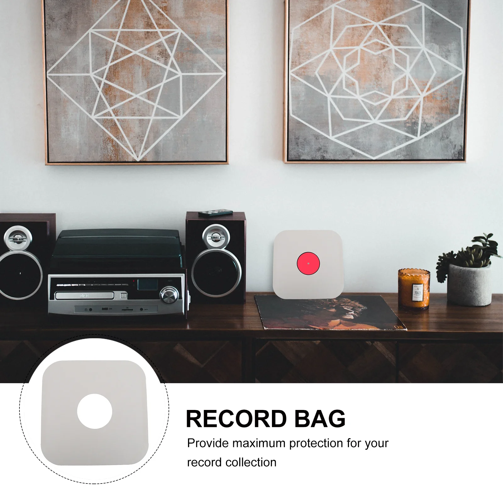 

10Pcs Vinyl Record Sleeve Paper Inner Cover Scratch Dust Protection for 12 Inch Vinyl Record Sleeve