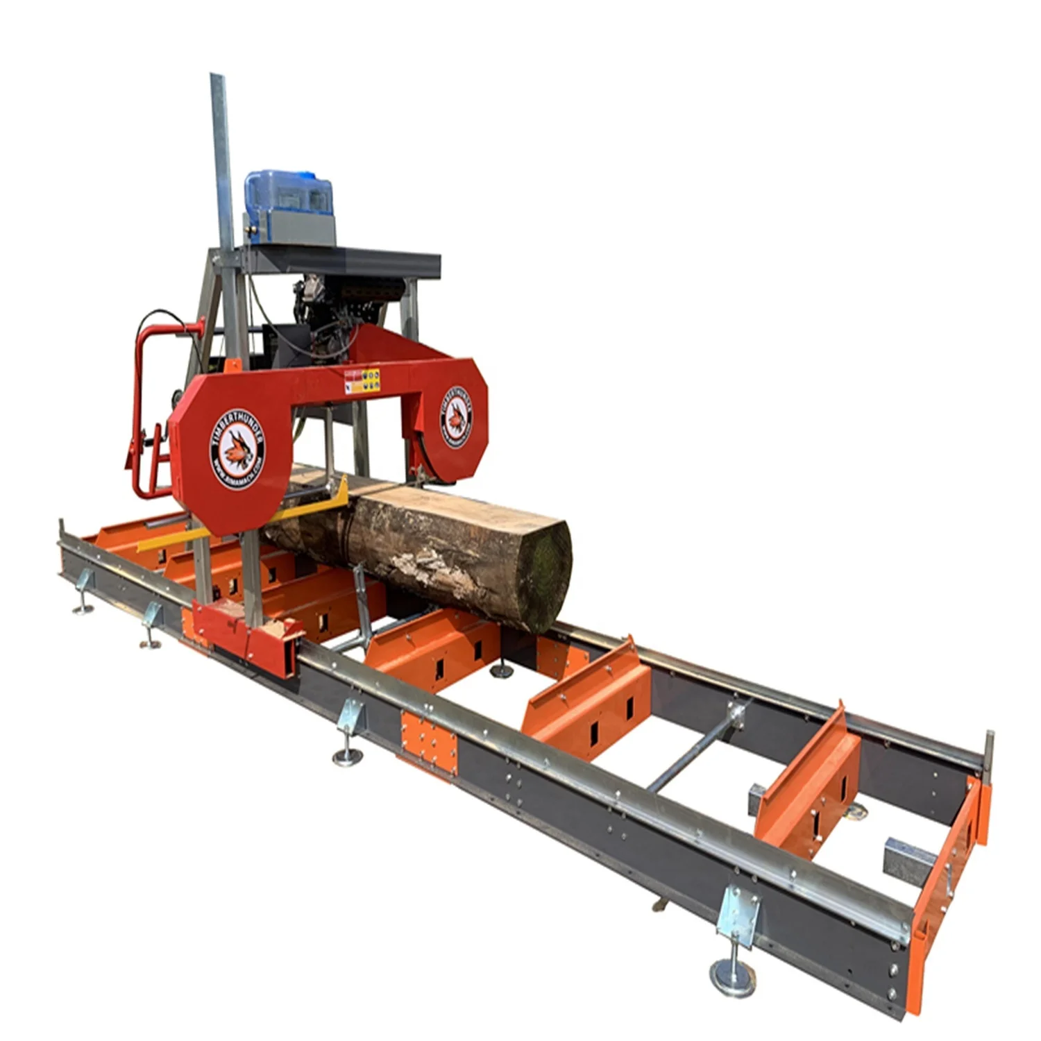 Horizontal Diesel Log Portable Bandsaw Mill ,36 Inch Band Sawmill For Hardwood, Wood Cutting Saw Hines 15Kw / 27Hp