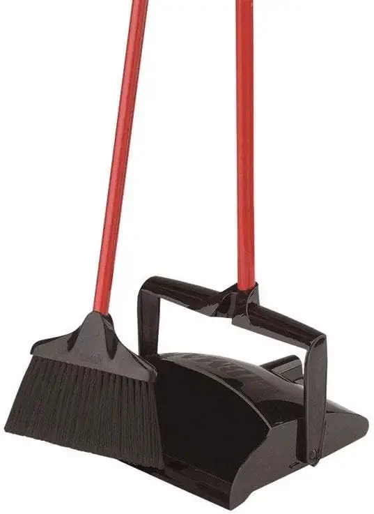 

10 Inch W Stiff Recycled Plastic Brooms And Dustpans Case Of 22