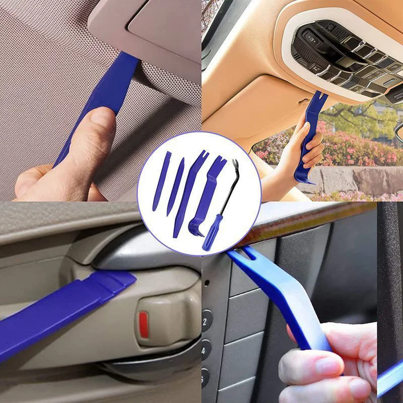 Car Door Trim Removal Pry Tool Kit Auto Hook Kit Mixed Size Fastener Car Audio Modification Tools Trim Dash Radius Audio Remove