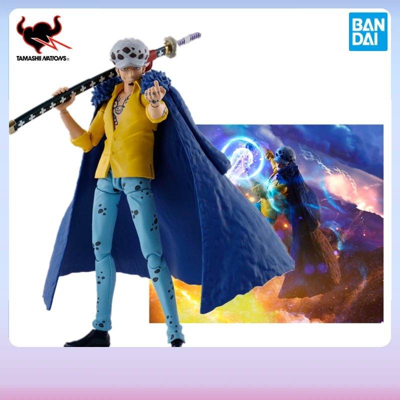 

In Stock Original BANDAI One Piece S.H.Figuarts Trafalgar D. Water Law Anime Action Figure Toys 16cm PVC Model Collectible DOLL