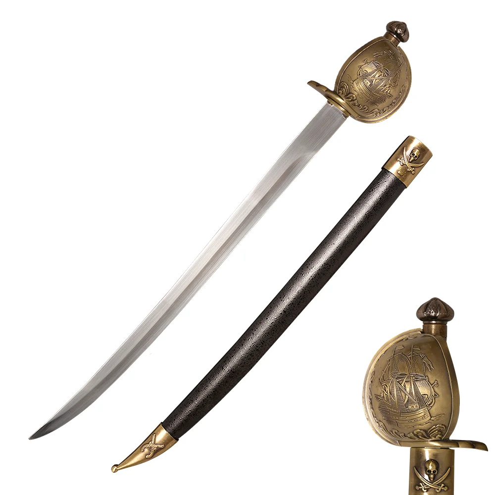 

31.5 Inch Stainless Steel Jack Sparrow's Cutlass Sword for Cosplay, Collection, Gifts, Decoration