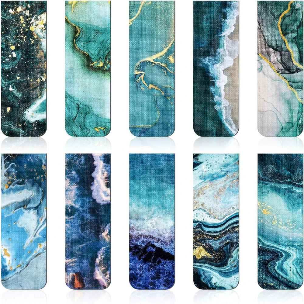 

10pcs/set Creative Sea Magnetic Bookmarks Exquisite Landscape Bookmark Stationery Student Reading Accessories Book Lover Gifts