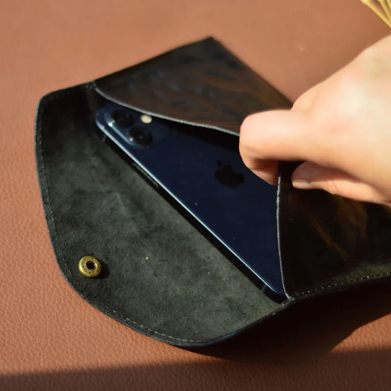 

AETOO Мужской кошелек из натуральной кожи с пряжкой, слот для карт большой емкости, длинный кошелек из натуральной кожи, сумка для мобильного телефона