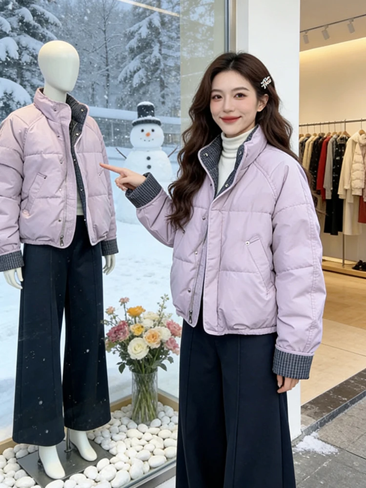 

Корейская хлопковая куртка в Корейском стиле, женская зимняя новая дизайнерская маленькая хлопковая одежда, удобная свободная посадка
