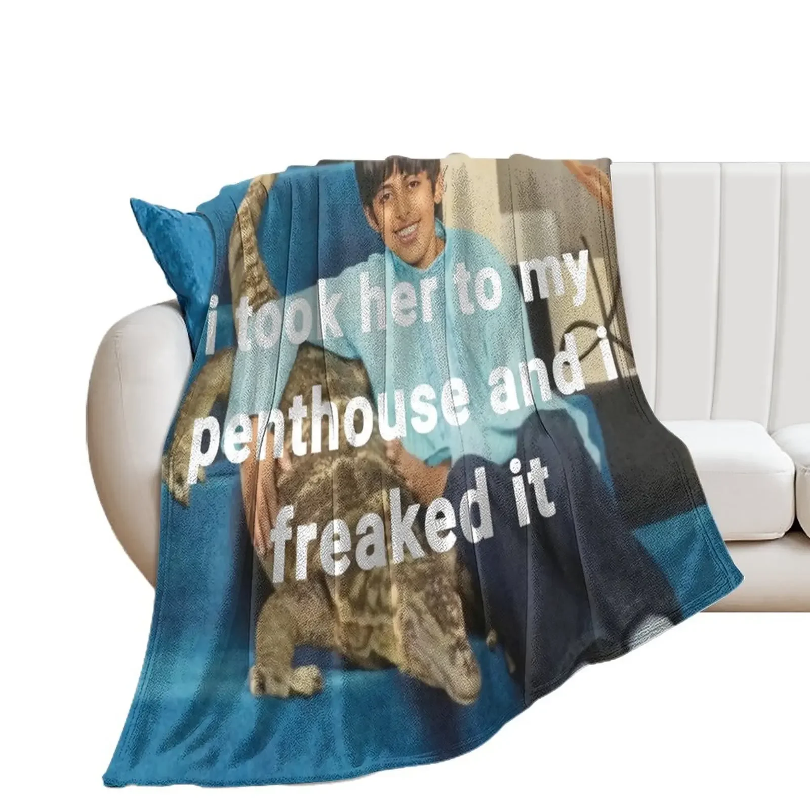 Ravi I Took Her To My Penthouse And I Freaked It Throw Blanket Comforter Luxury Blankets