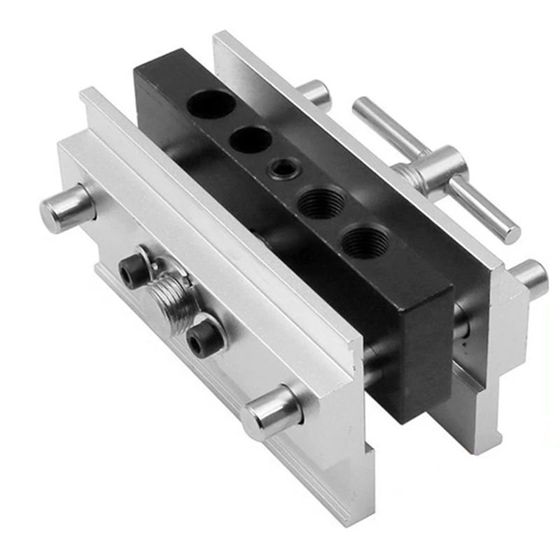 Localizador de instrucciones de perforación, herramienta de abrazadera de espiga de carpintería, localizador autocentrante, bricolaje, localizador de agujeros rectos para carpintería