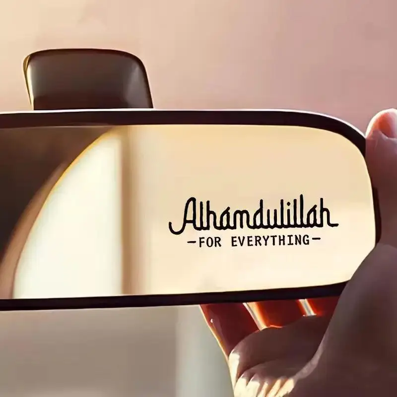

【MO】1pcs Islamic Alhamdulillah For Everything Stickers For Cups Laptops Car Bumper Windows And Glass Waterproof Self-Adhesive