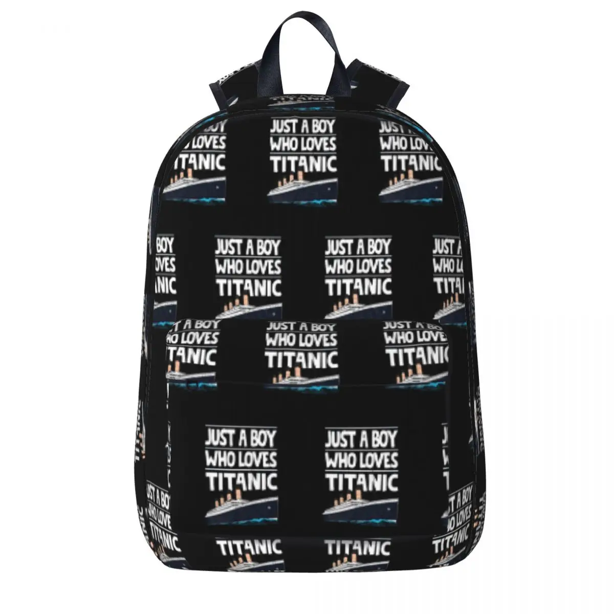 

Just A Boy Who Loves Titanic Titanic Ship Gift For Boys Kids Backpacks Student Book bag Shoulder Bag Travel Rucksack School Bag