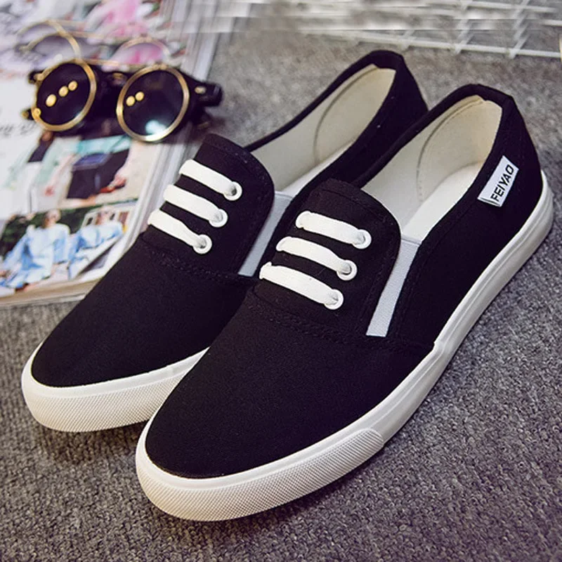 New Casual Canvas Shoes Ladies High-quality Flat White One Pedal Lazy Designer Zapatillas De Deporte Tenis Masculino Sneakers