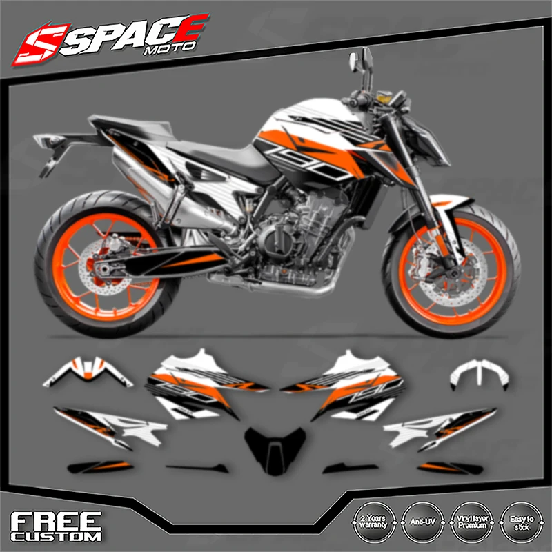 الفضاء مخصص للدراجات النارية الرسومات ل KTM 2018 2019 2020 2021 DUKE 18-21 DUKE 790 890 ملصقات مصورة أطقم 004