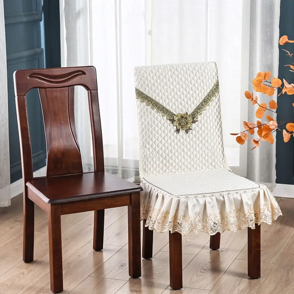 

Dacron Embroidery Dining Chair Cover Universal Size Elastic Kitchen Chair Cover Thickened Removable Hotel Chair Cover
