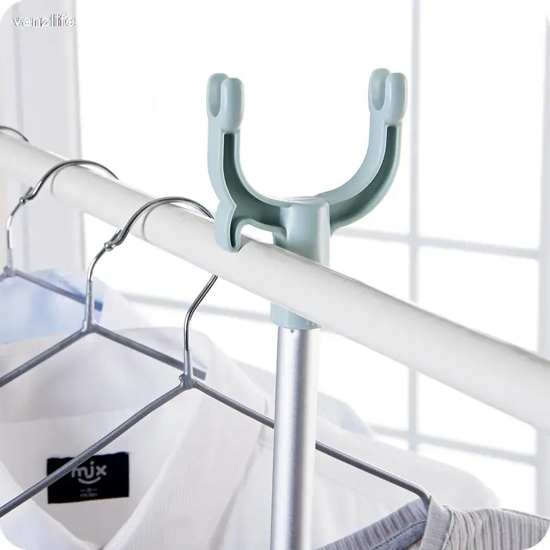 Vanzlife balcony fork pole the hangers for clothes pole retractable pole drying pole fork dress stick space saving clothing rack