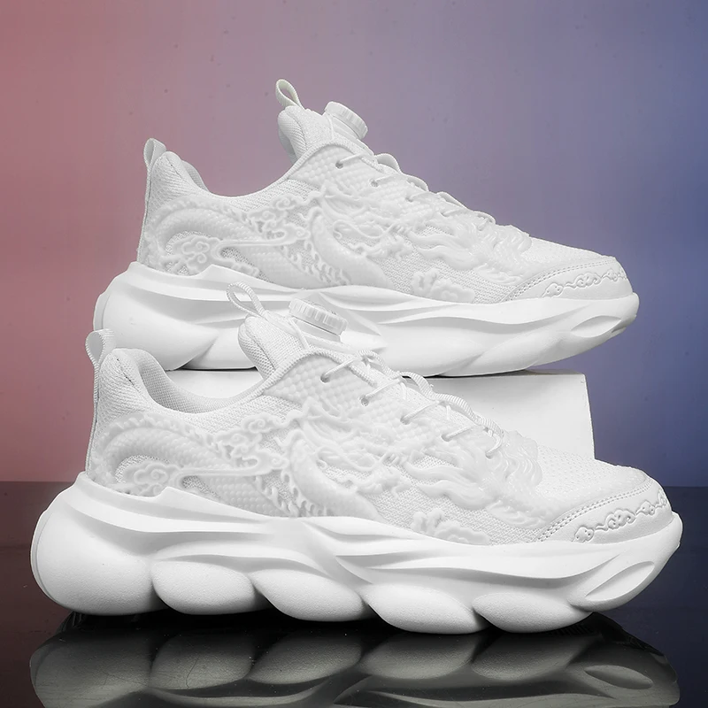 Men's Lace-Up Training Design Casual Shoes |   All-Season Wear-Resistant Sole |   Modern Style Sneakers, Original Design Running Shoes, Suitable for All Seasons