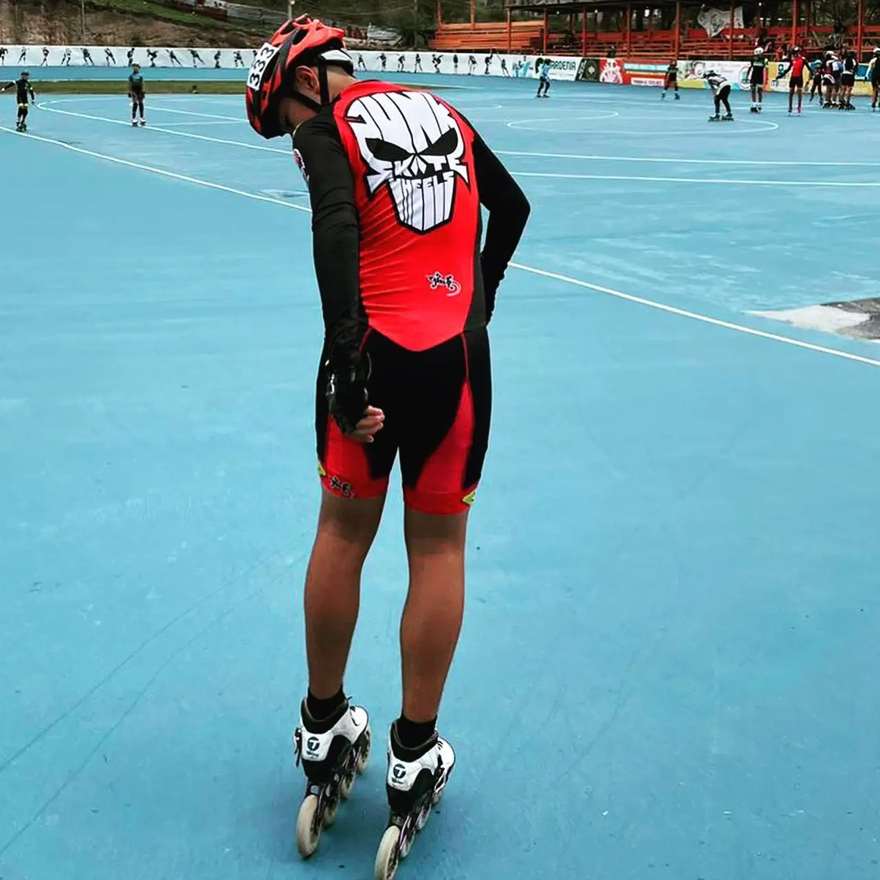 Junk Skates Mens Pro Team Triathlon Skate Suit Skinsuit Inline Roller Racing Speed Skat Clothing Ciclismo Fast Skating Jumpsuit