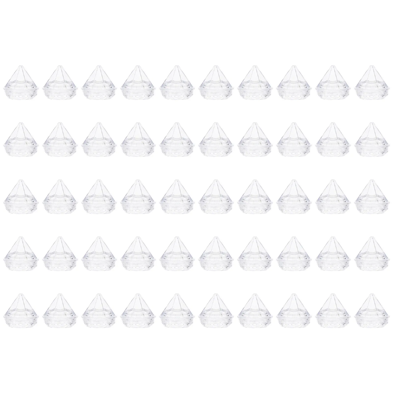 

50Pcs 5G Diamond Cream Boxes Sub Bottles High Quality Leakproof Portable Cream Jars for Travel DIY Samples Storage