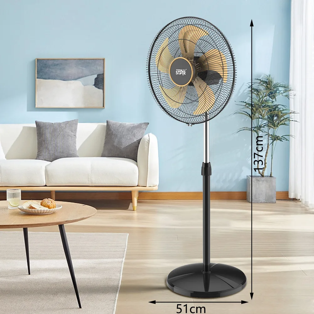 High-Power 18-Inch Household Portable Floor Fan Business Model Mechanical Control Durable Metal Construction Electric Source
