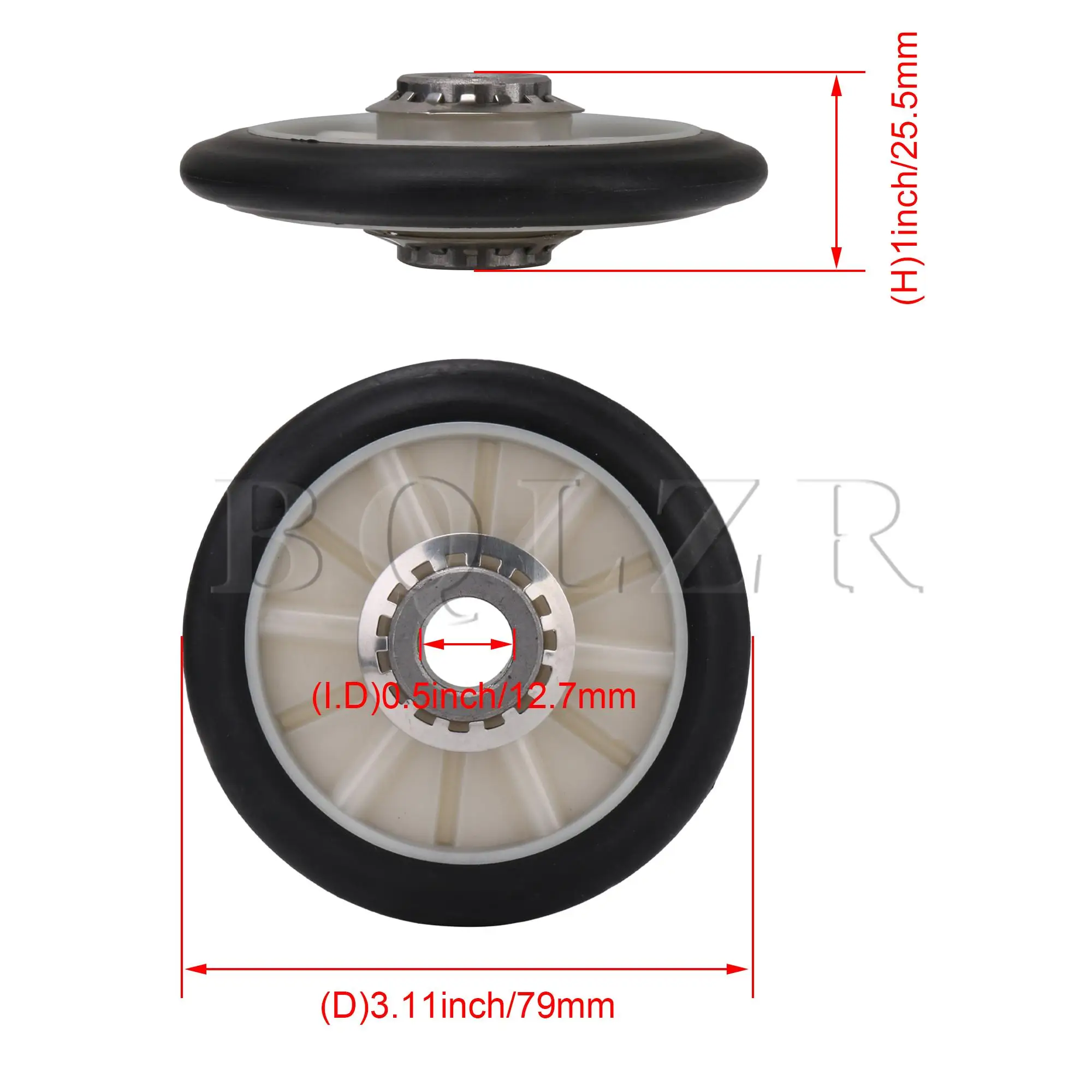 Imagem -04 - Bqlzr-dryer Drum Support Roller Kit 7.9x2.55x1.27cm 349241t Substituição para Whirlpool Conjunto de 6