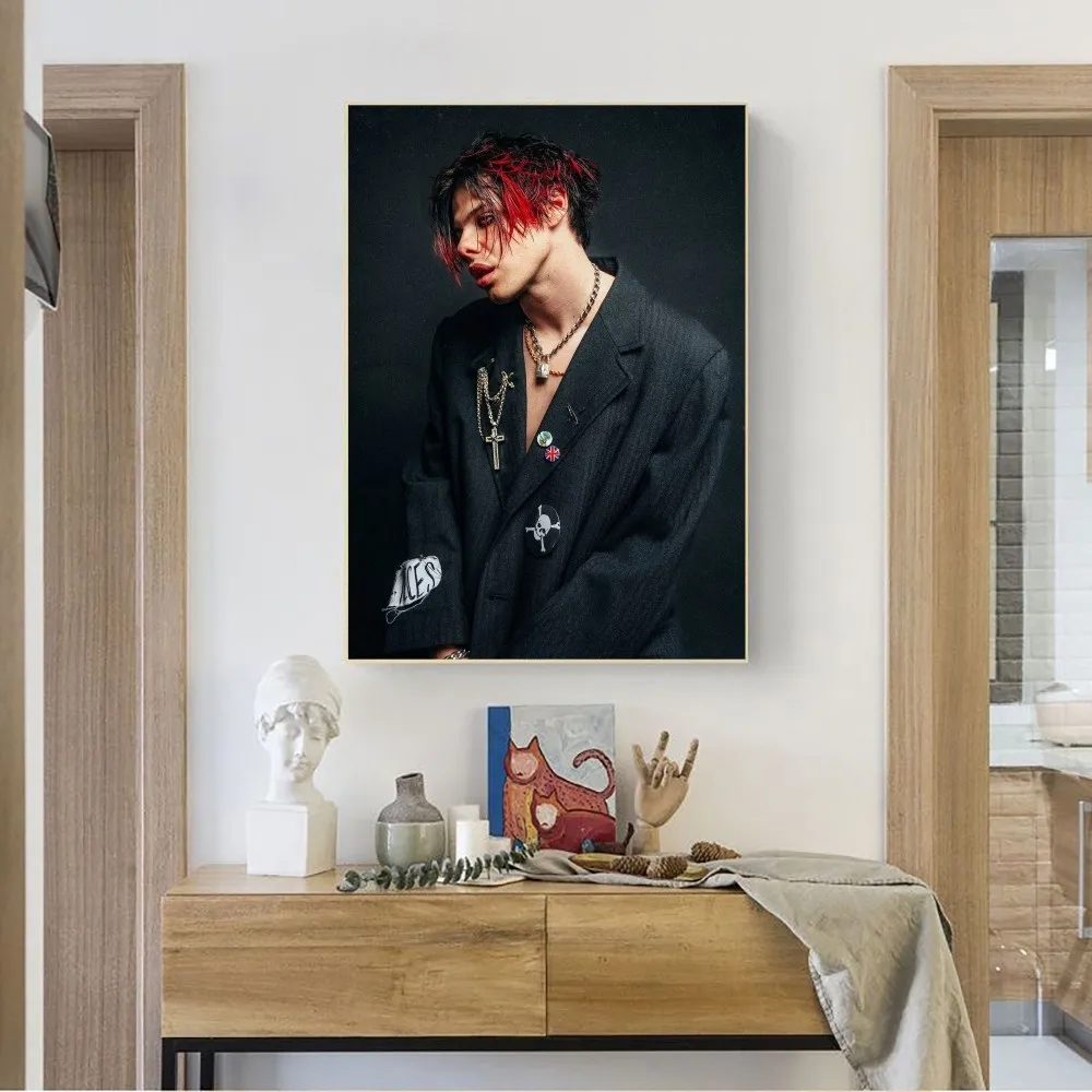 Yungblud Music Portrait Singer Poster Kraft Club Bar Paper Vintage Poster Wall Art Painting Bedroom Study Stickers