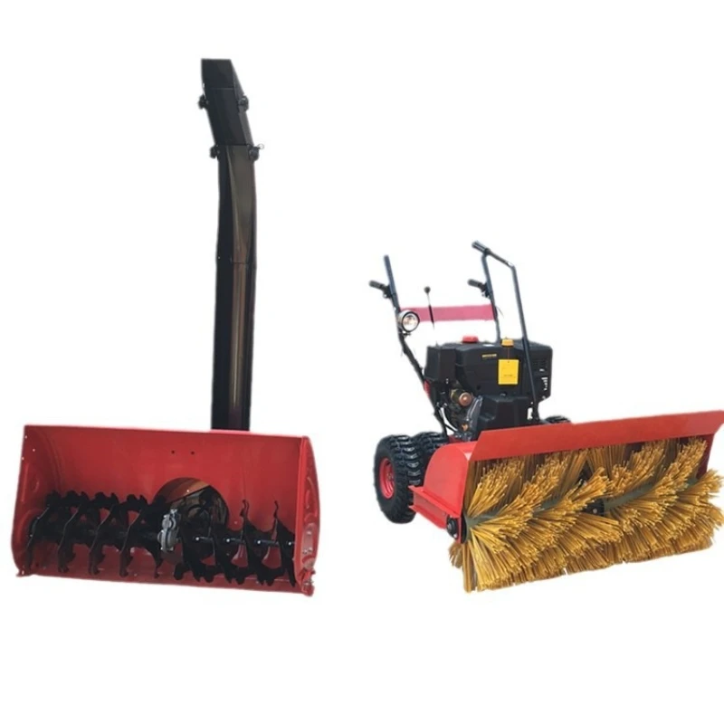 Multifunctional two-in-one snow plow, hand-pushed snow plow