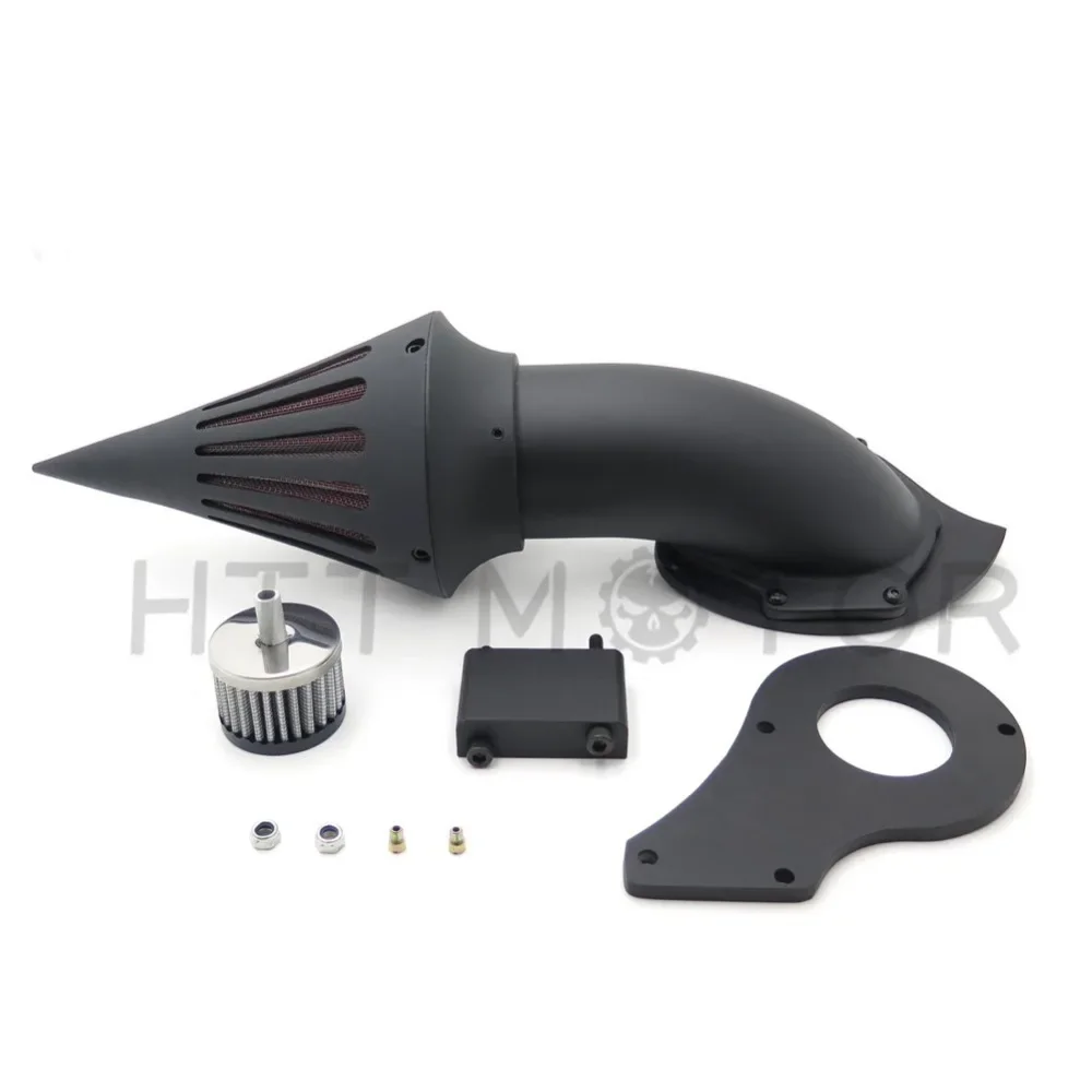 Kit de limpiador de aire de punta negra mate, entrada de filtro para Honda Shadow 600, Vlx600 1999-2013, piezas de motocicleta de mercado de