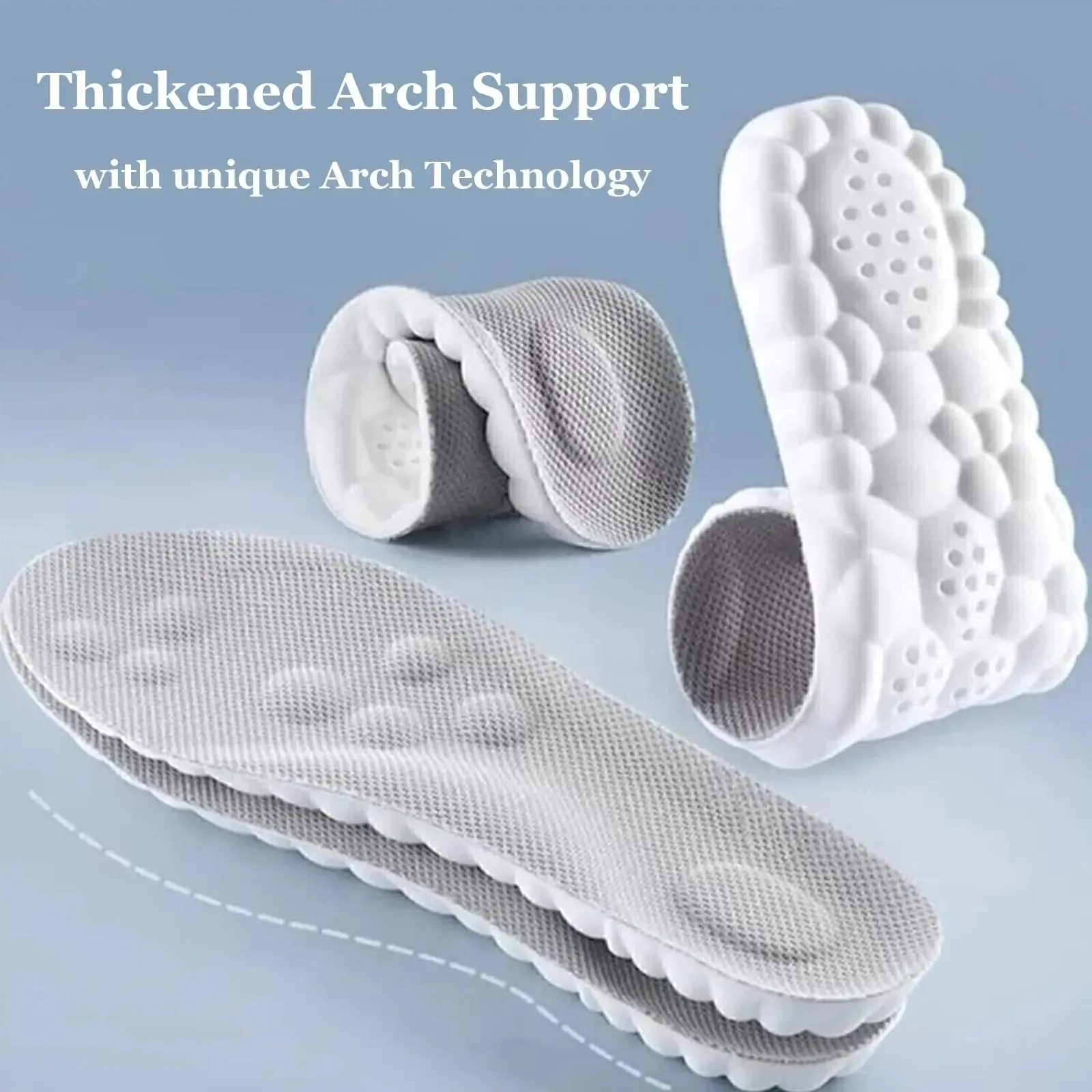 4D Cloud Technology Insole Super Soft Comfort Insoles | U-Shape Memory Foam Insoles, 4D Cloud Insole for Women Men Shock-Absorbi image 6