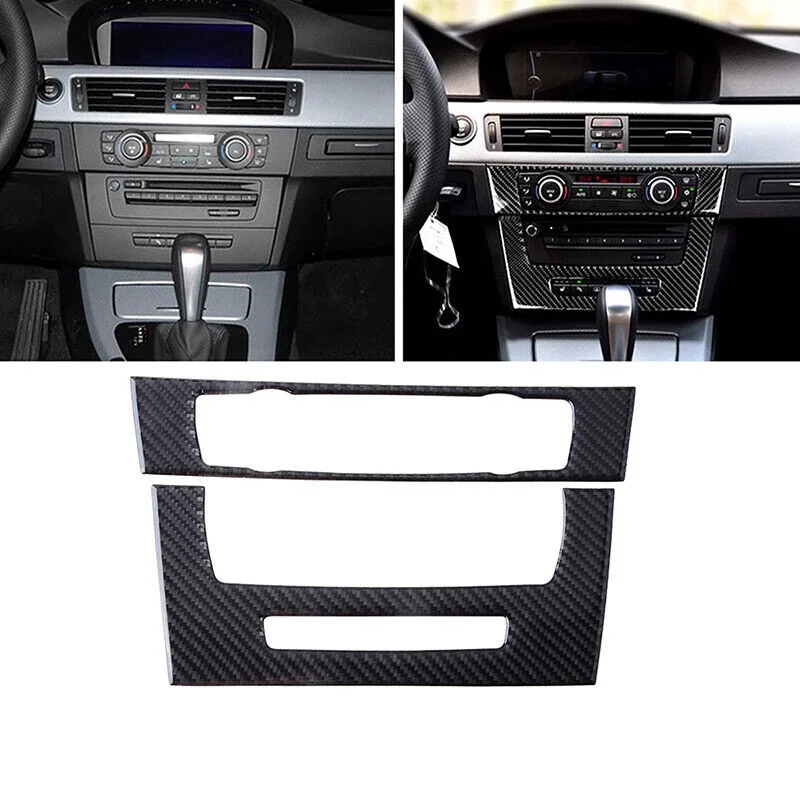 

Carbon Fiber Car Interior Center Control CD Panel Frame Cover Sticker Trim For BMW 3 Series E90 E92 E93 2005 - 2010 2011 2012