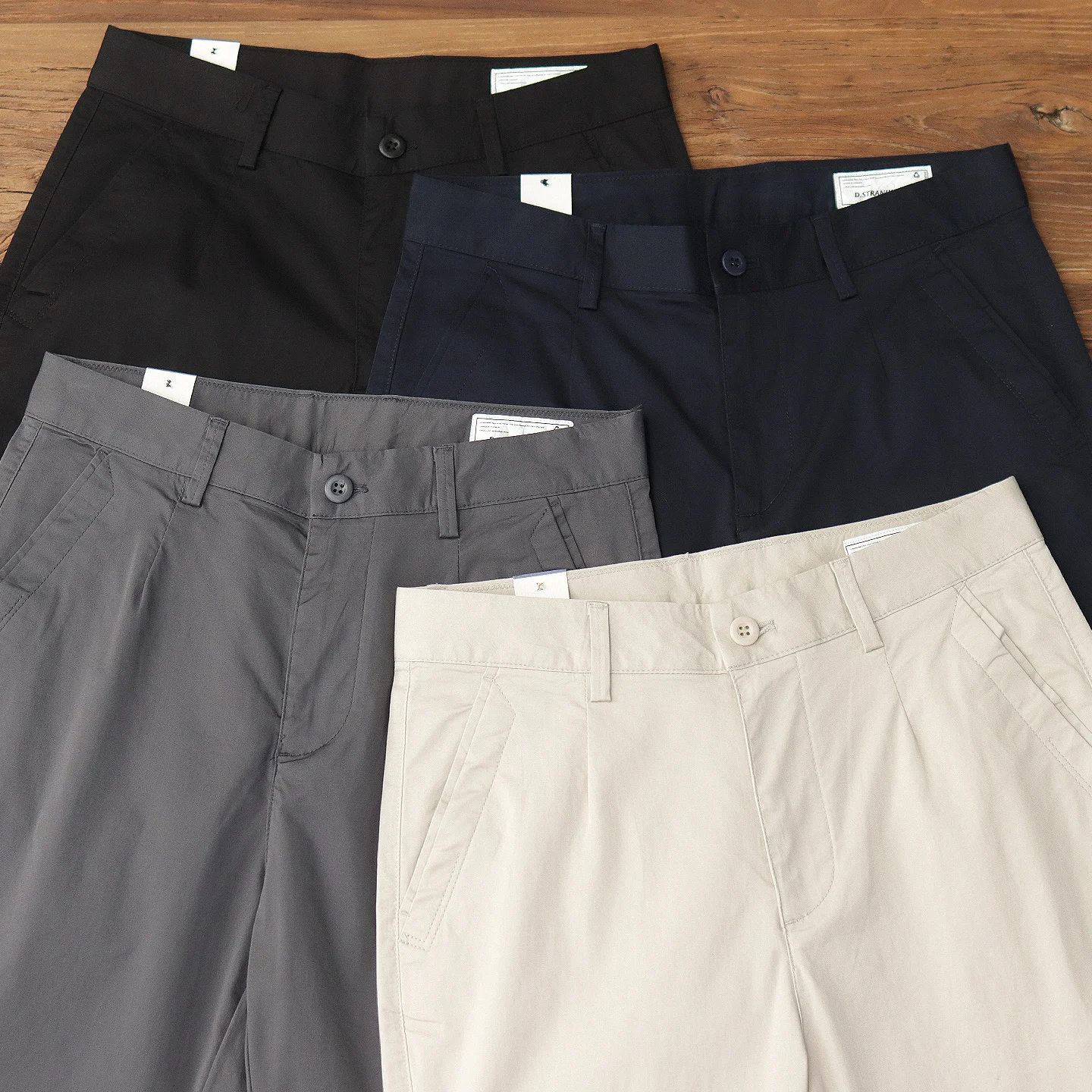 

New summer straight-leg casual pants for men chino American retro business simple stretch slim fit small straight trousers
