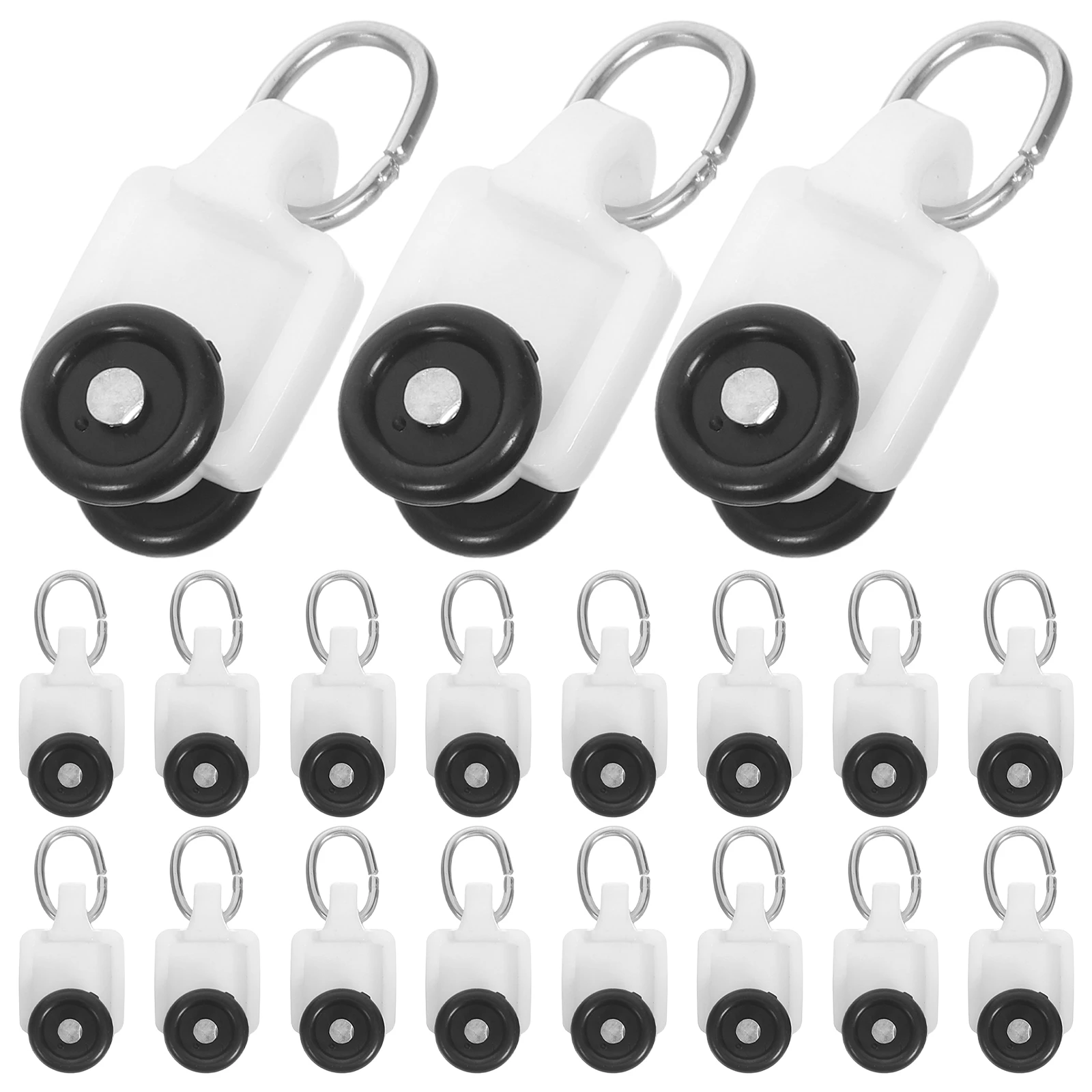 100pcs Silent Curtain Track Rollers Plastic Curtain Rail Gliders For Smooth Drapery Movement Bathroom Window Ceiling Track