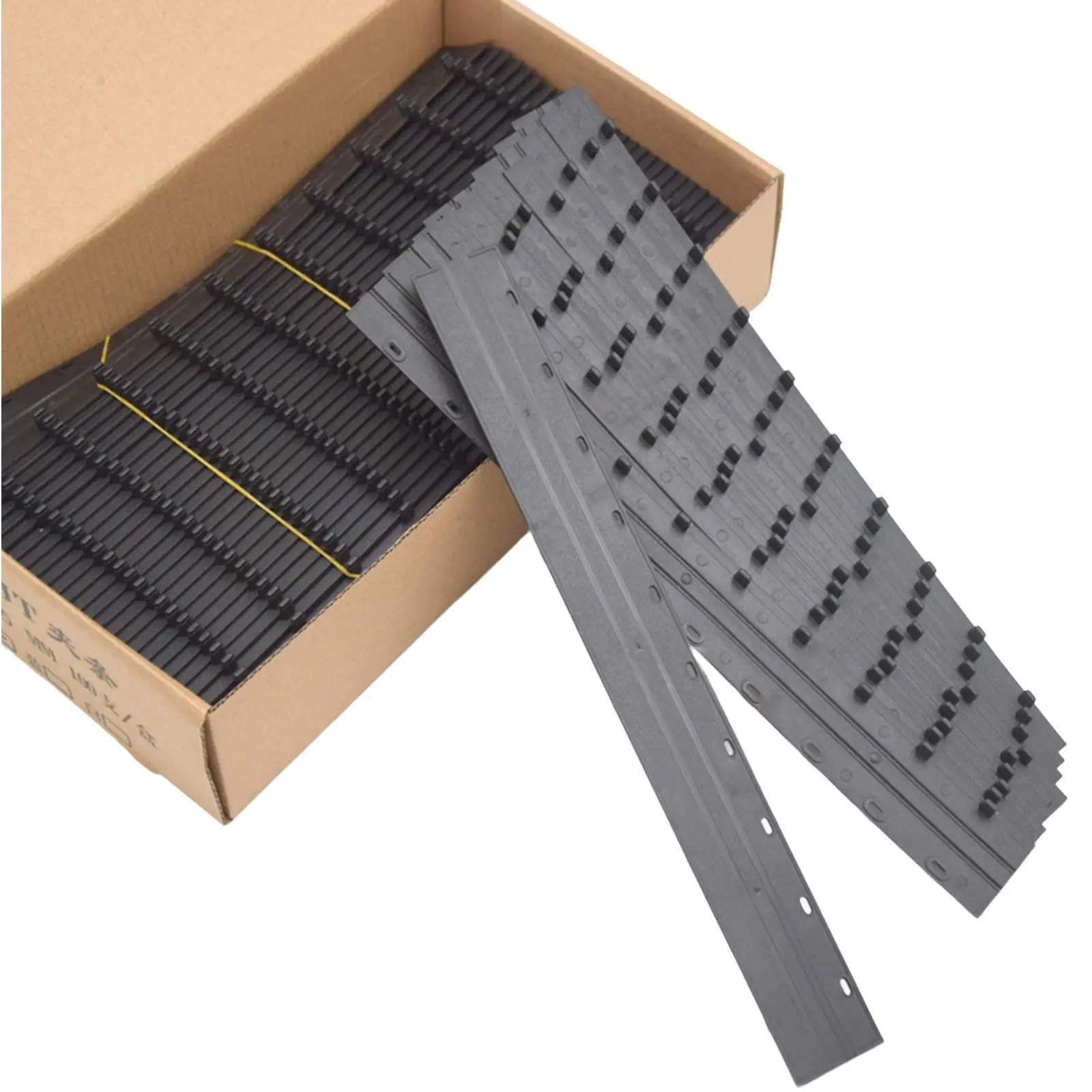 100 pezzi Binding bar 10mm 10 fori 12 pollici Binding Strips nero per contratti documenti Report file aula