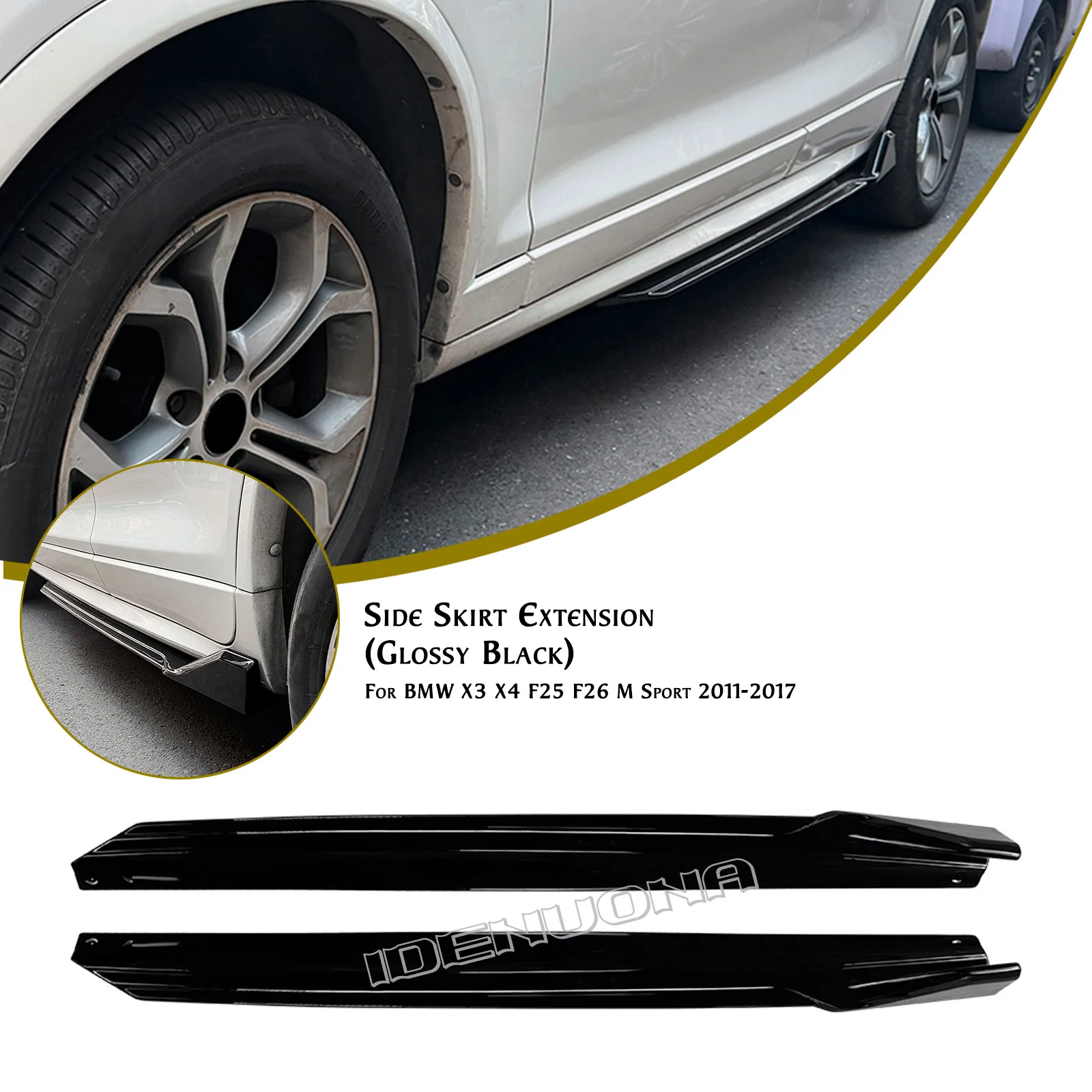 

2 шт. Накладки на нижнюю часть дверных панелей для BMW X3 X4 F25 F26 M Sport 2011-2017