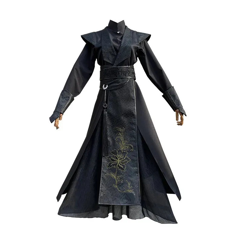 أزياء CyAnime Tian Guan Ci Fu Erha Mo Ran التأثيرية Moran He Xuan أزياء تنكرية سوداء باروكات Prps للنساء والرجال لحفلات الهالوين