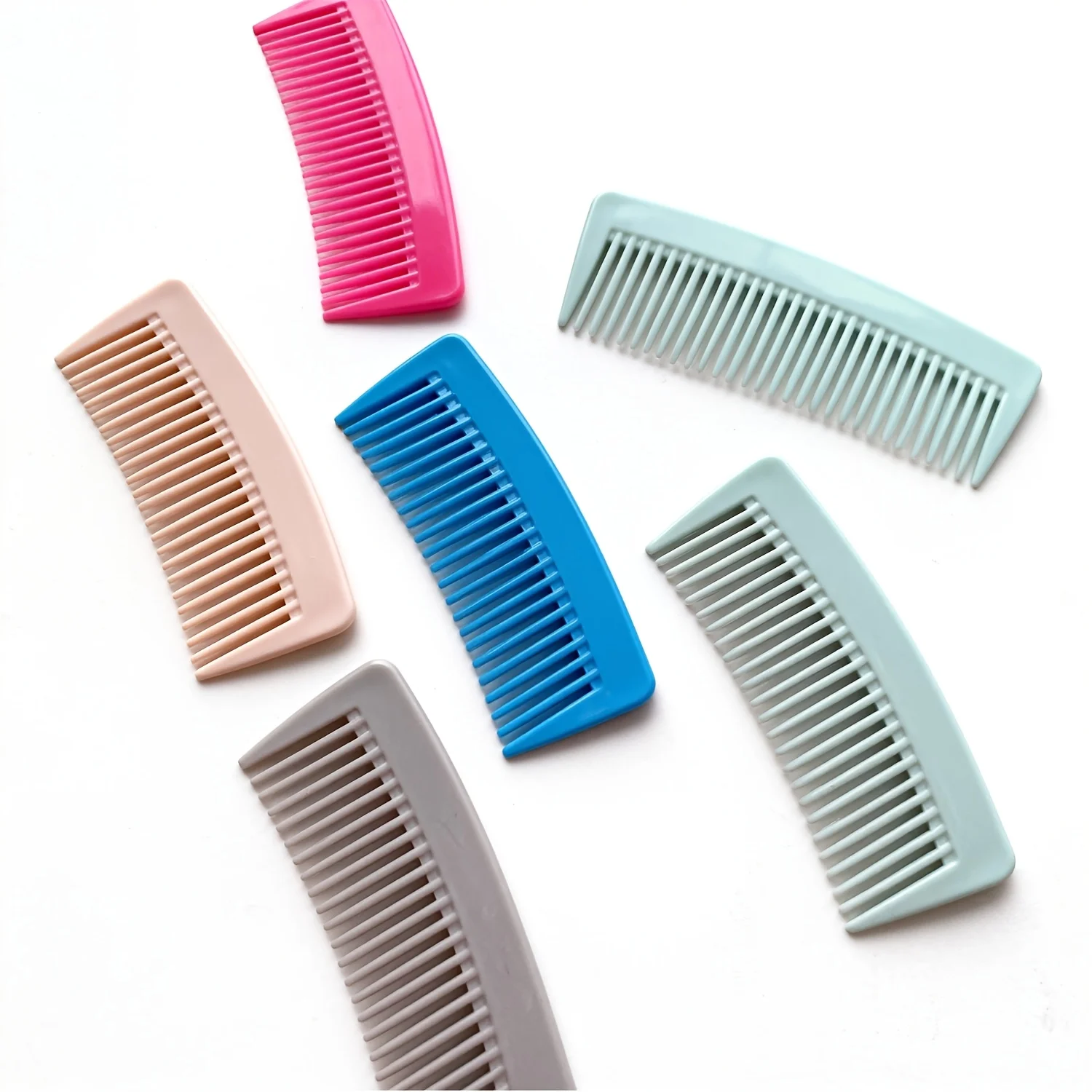 5PCS Colorful Simple Portable Travel Comb Set Multi Color Hair Comb Portable Hairdressing Tool