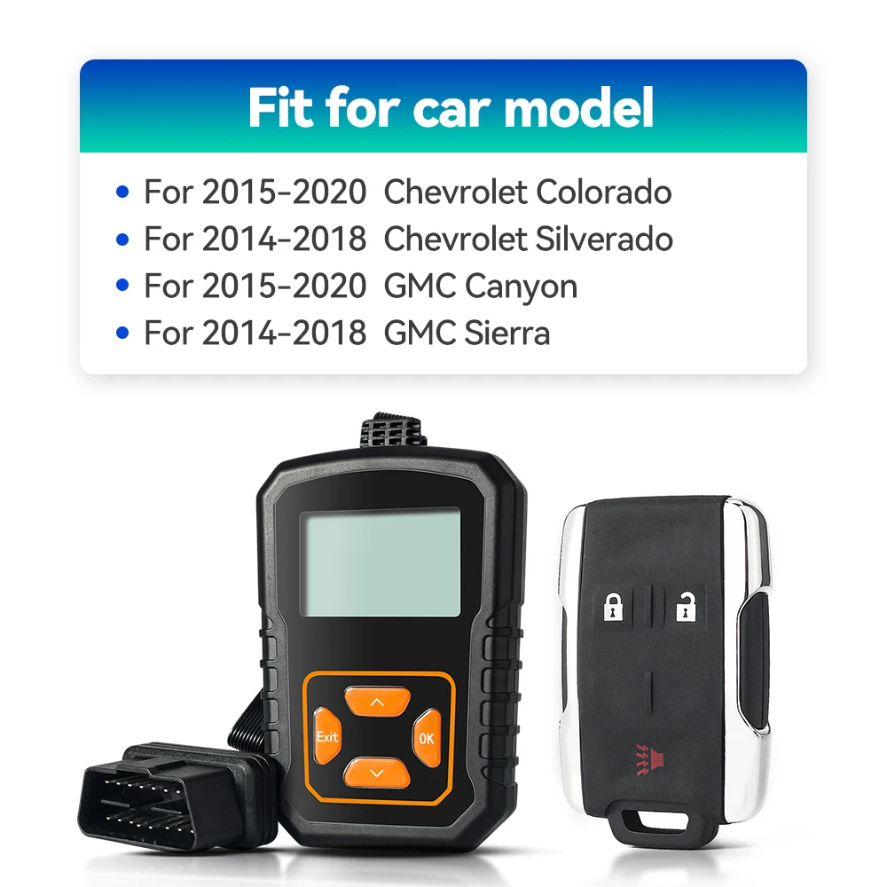 KEYYOU Easy to Use For 2014-2020 Chevrolet Silverado Colorado GMC OBD Programmer Tool FunDIY Key 315Mhz M3N32337100 Best Quality