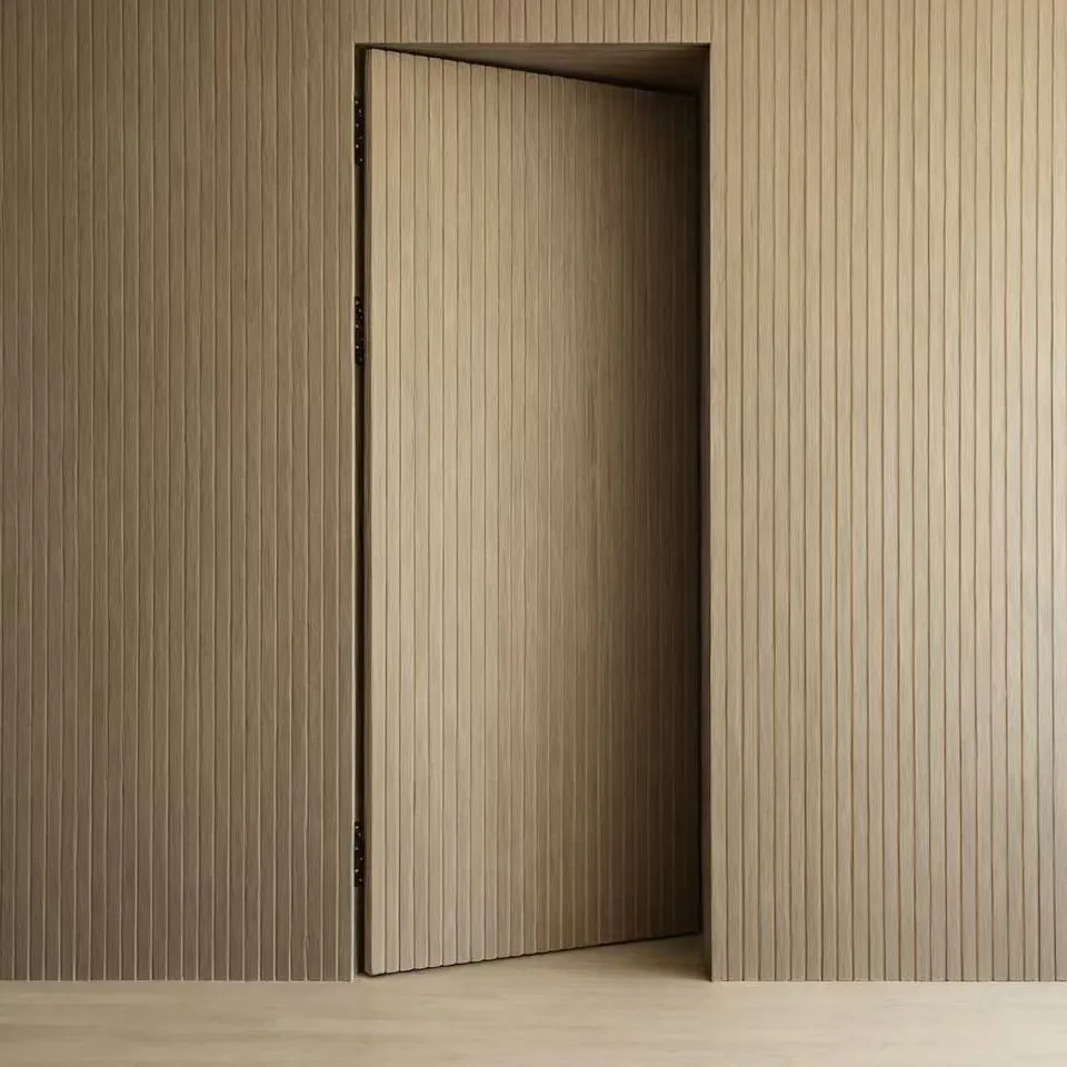 Customization High End Luxury Secret Room Wooden Internal Frameless Invisible Hinge Hidden Door For Bedroom Interior Use