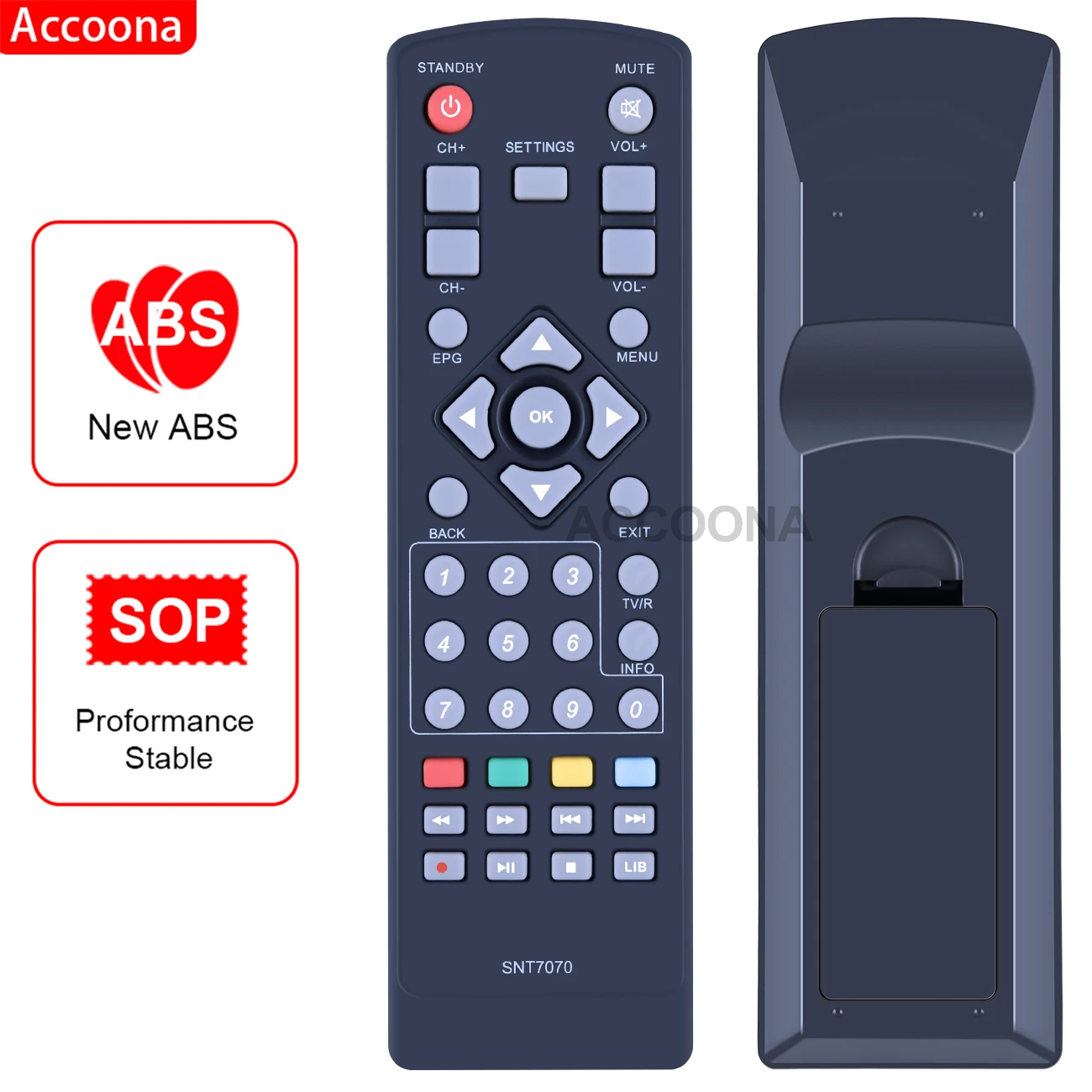 Remote control for DishTV Dish TV SNT7070 Satellite & UHF Freeview Receiver