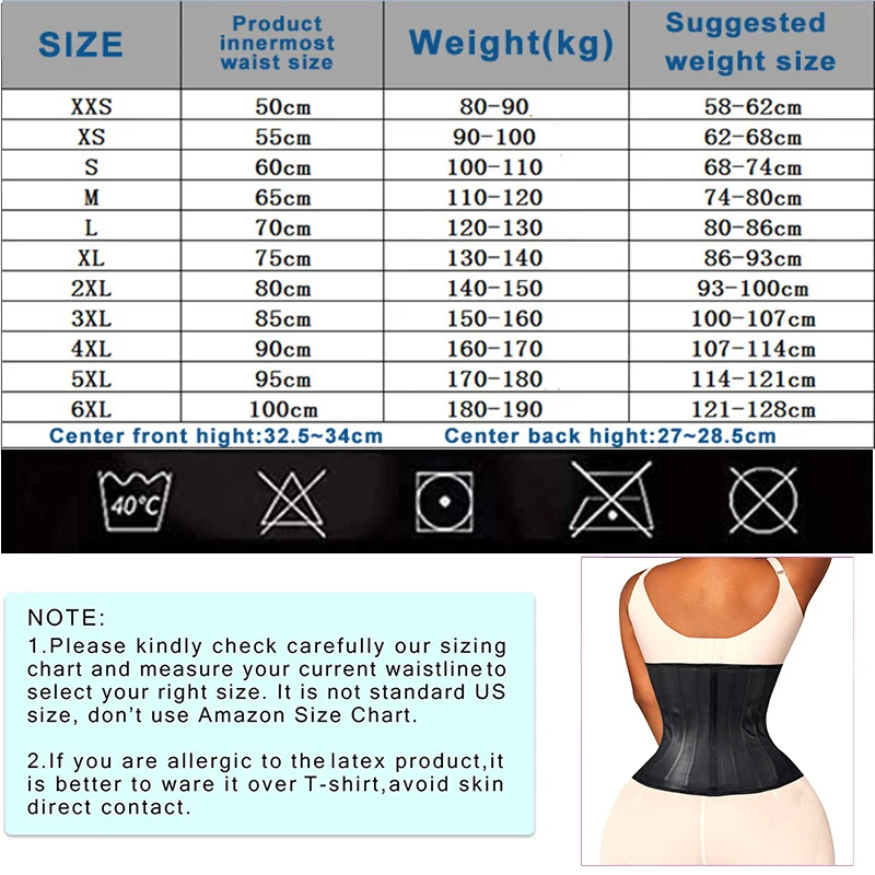 AfruliA Faja Colombiana Latex Hourglass Firm Waist Trainer 25 Steel Bone Long Torso Underbust Corset Cincher Sports Girdle Strap