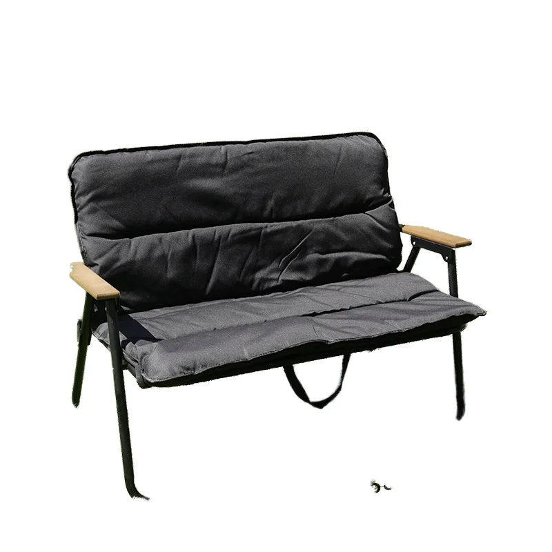 كرسي خارجي متين مبطن بالقطن 3 تروس قابل للتعديل مسند ظهر منخفض سميك مقعد مستلق قابل للطي أكسفورد مريح محمول #1