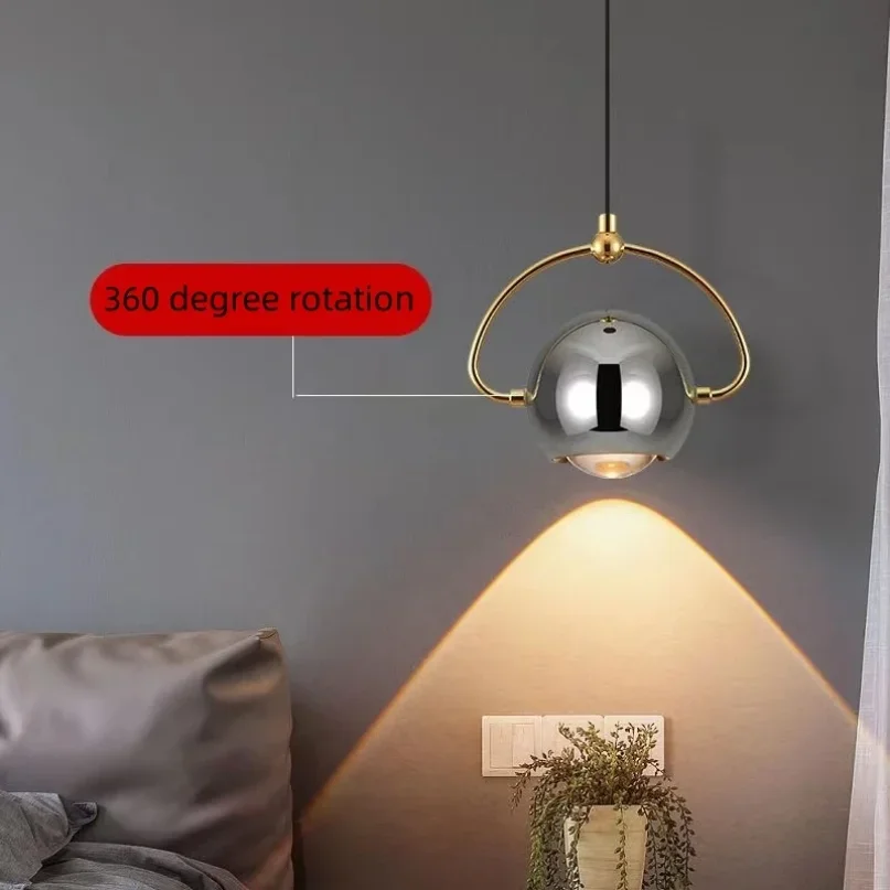 Italian Minimalist Luxury LED Chandelier, Retractable, Bedside Lamp, Living Room, Restaurant, Cafe, Hotel, Spotlight Bathroom